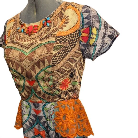 Hermant & Nandita floral and abstract all over print‎ poplin dress - Picture 1 of 9